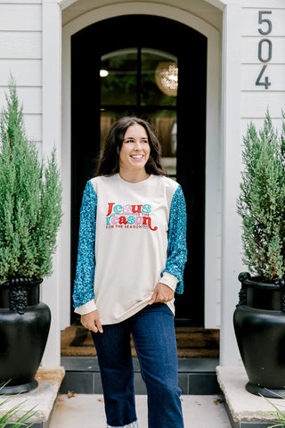 JESUS IS THE REASON SPARKLE TOP