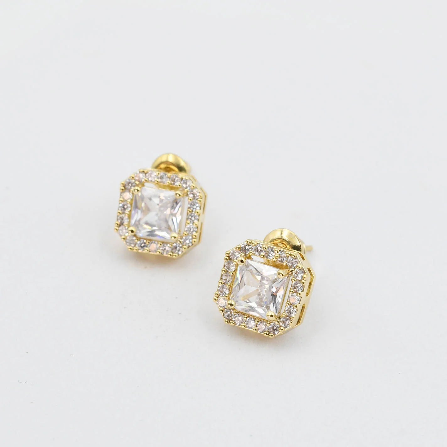 Square Gold Stud