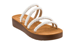CORKY STRIPETEASE RHINESTONE SANDALS