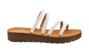 CORKY STRIPETEASE RHINESTONE SANDALS