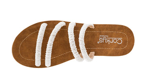 CORKY STRIPETEASE RHINESTONE SANDALS