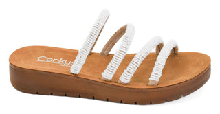 CORKY STRIPETEASE RHINESTONE SANDALS