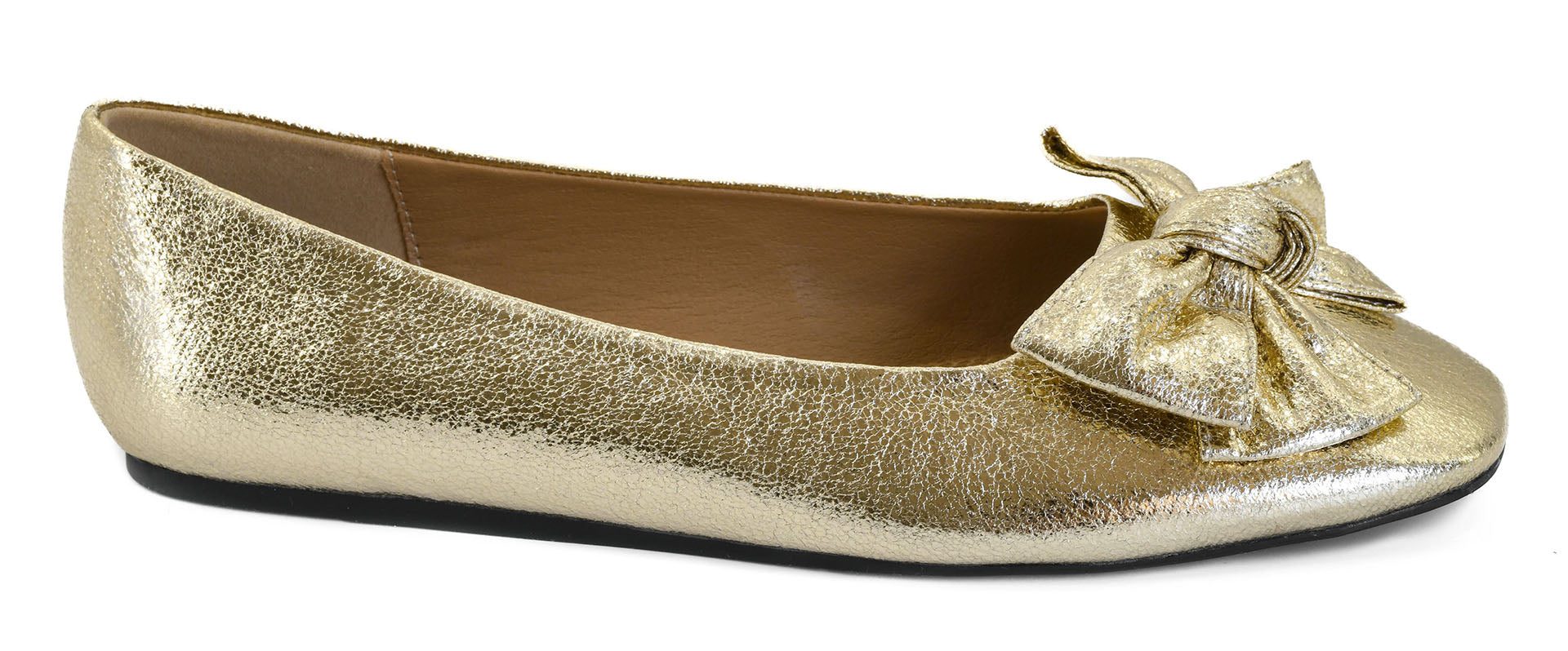 CORKY SUGAR RUSH GOLD CRINKLE METALLIC FLAT
