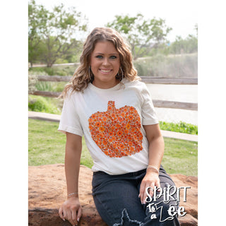 Flower Filled Pumpkin Tee