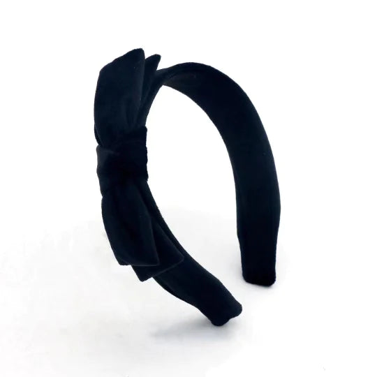 THIN BLACK VELVET SIDE BOW BRIANNA CANNON HEADBAND