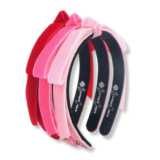 BRIANNA CANNON THIN LIGHT PINK RIBBON BOW HEADBAND