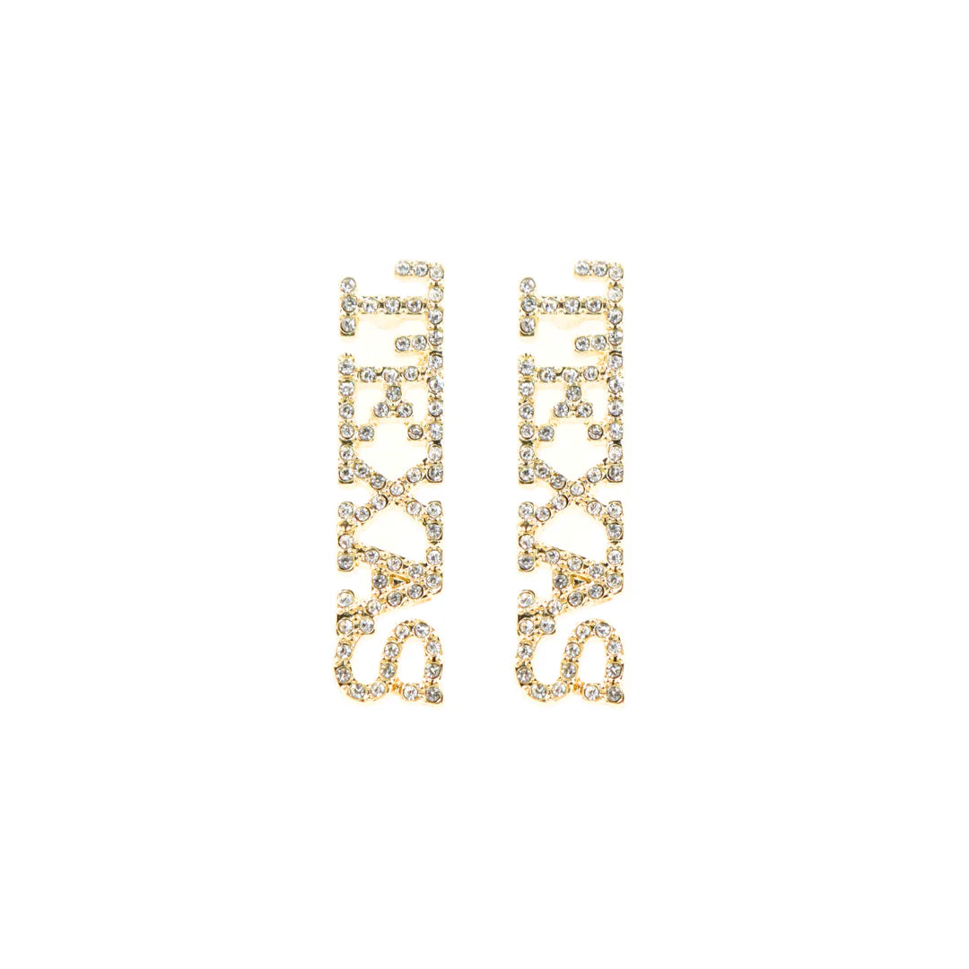 Texas Pavé Rhinestone Stud Earrings