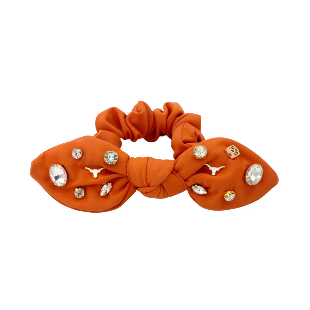 Texas Burnt Orange Logo Bow Scrunchie