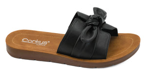 CORKYS TOO CUTE BLACK SANDALS