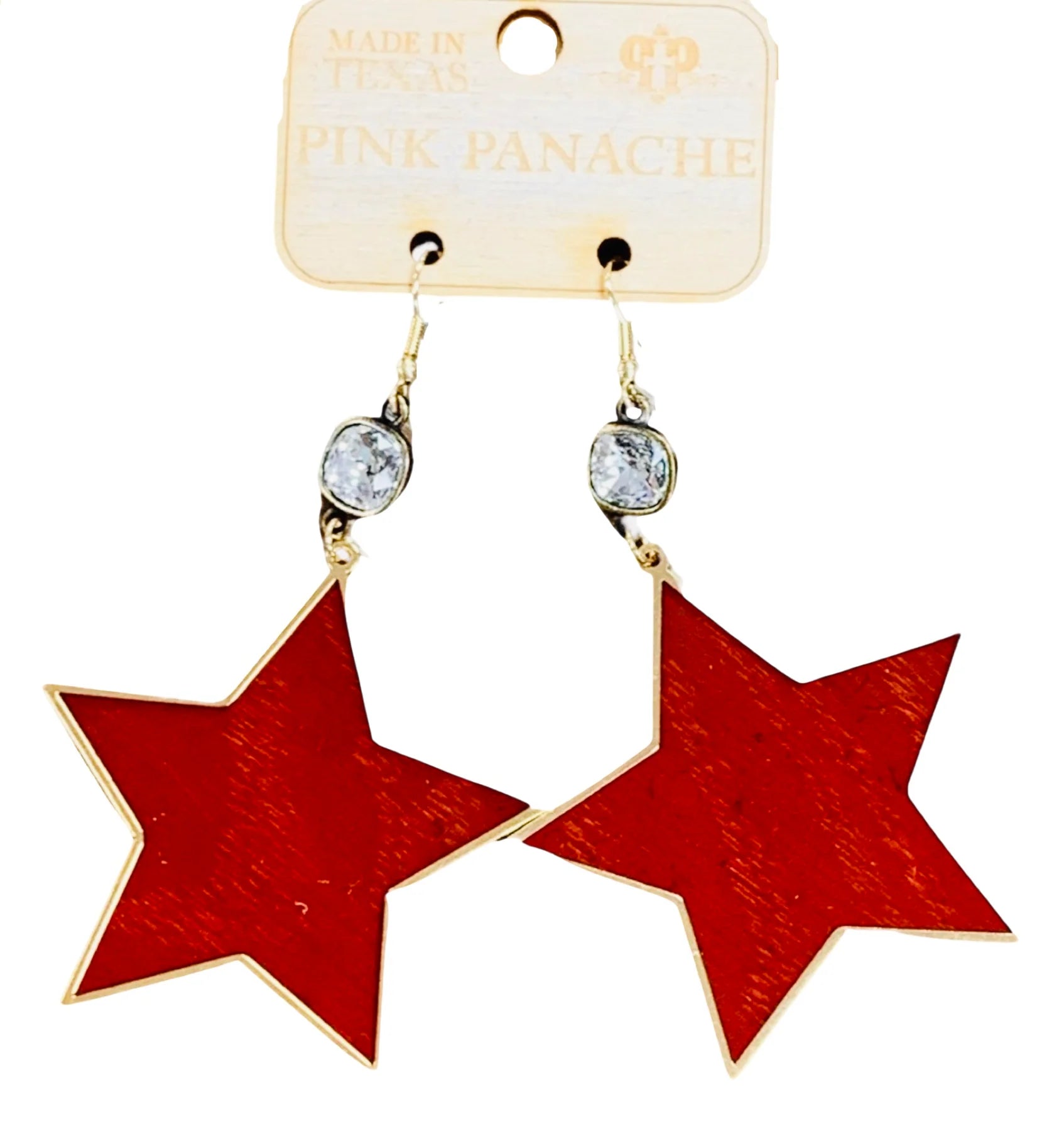 Red 2025 star earrings