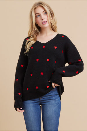 VERONICA HEART SWEATER