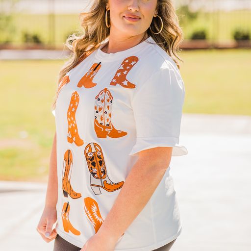 WALK THE LINE BURNT ORANGE TEE