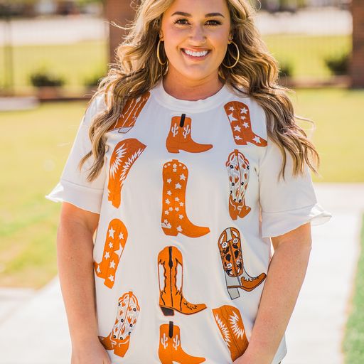 WALK THE LINE BURNT ORANGE TEE