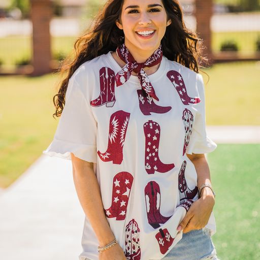 WALK THE LINE MAROON TEE
