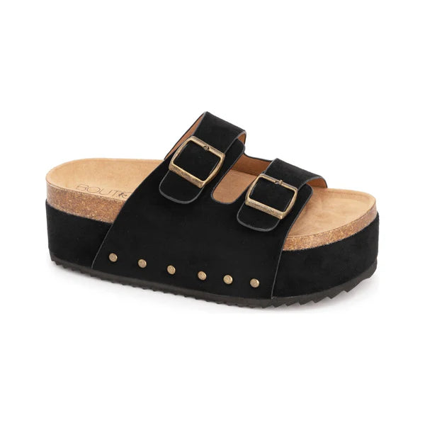 WANNABE BLACK WEDGE SANDAL