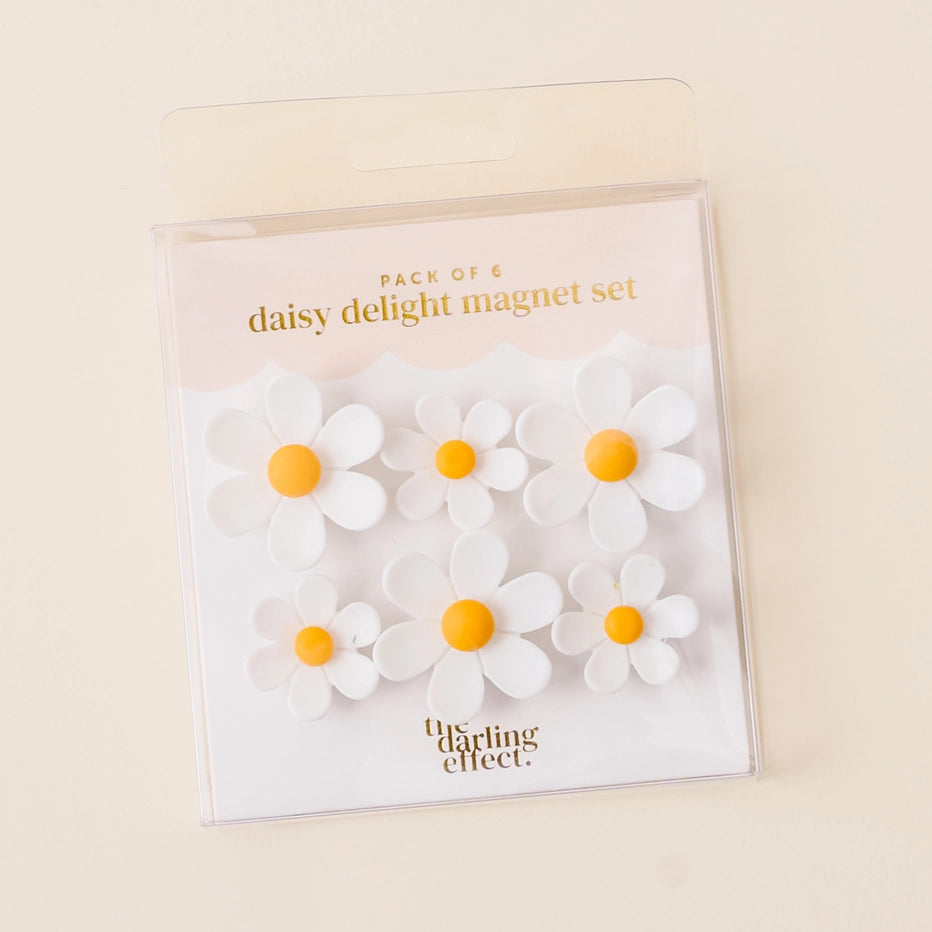 Daisy Delight Magnet Set-White