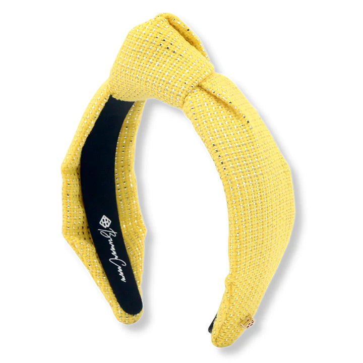 Yellow Solid Tweed and Gold Headband / Child