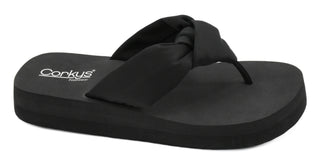 YOU GO GIRL CORKY BLACK SANDALS
