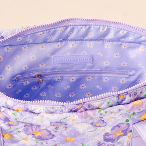 The Everyday Quilted Tote Bag-Bouquet Beauty Purple