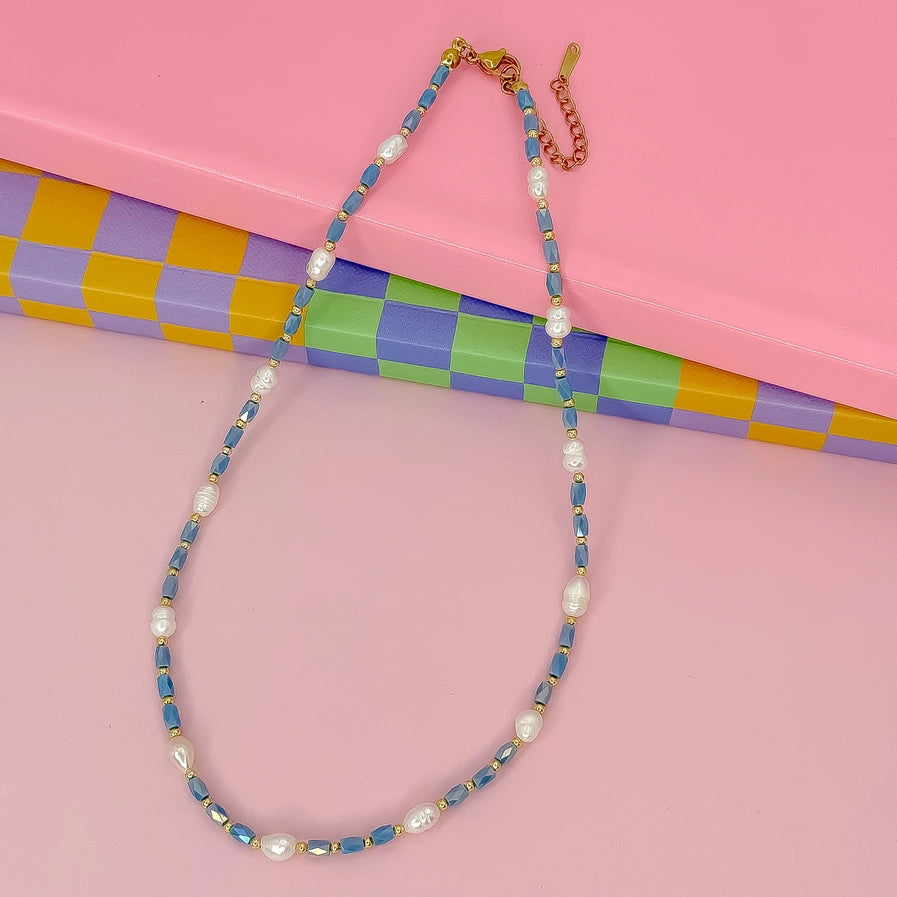 Bead Chic Necklace-BLUE