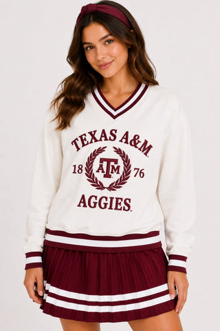 Texas A&M Heritage V-Neck Pullover