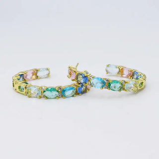 PASTEL DREAMS HOOPS- GOLD