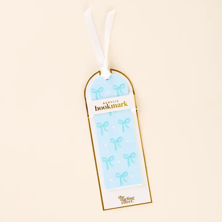 Acrylic Bookmark-Bows Blue