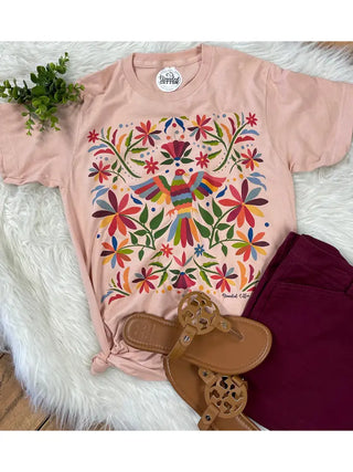 PEACH SPANISH BIRD TEE