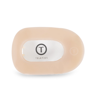 Almond Beige Large Flat Round Clip