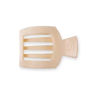 Almond Beige Small Flat Square Clip
