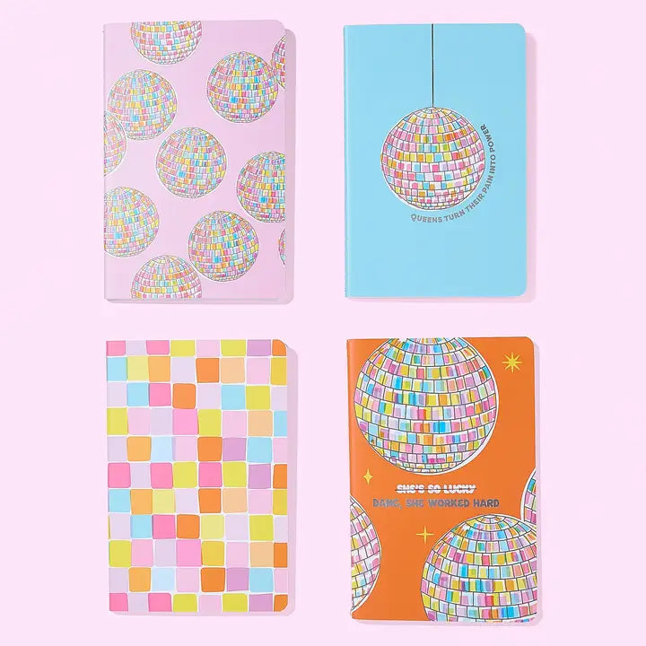 Mini Notebook Set - Disco Ball - Ek - 4 Piece Set