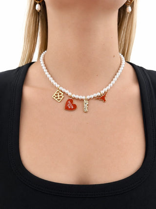 Texas Pearl Charm Necklace