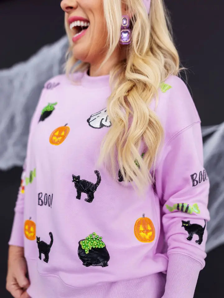 LAVENDER SPOOKY SEASON SWEATSHIRT