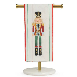 Merry Nutcracker Hand Towel White/Multi 20x28
