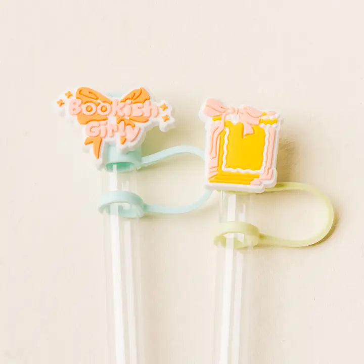 Straw Topper Set-Bookish Girly