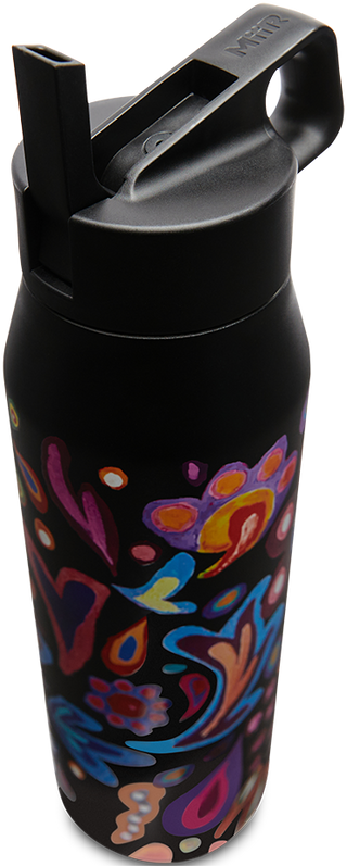 CONSUELA 32 OZ WIDE MOUTH WATER BOTTLE SOPHIE STRAW LID
