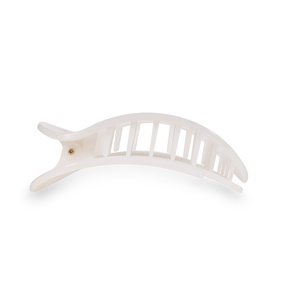 COCONUT WHITE LARGE FLAT ROUND CLIP