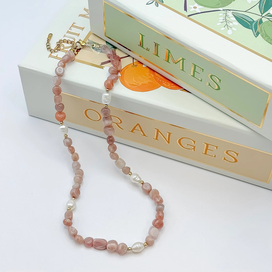 Beaded Bliss Necklaces-coral