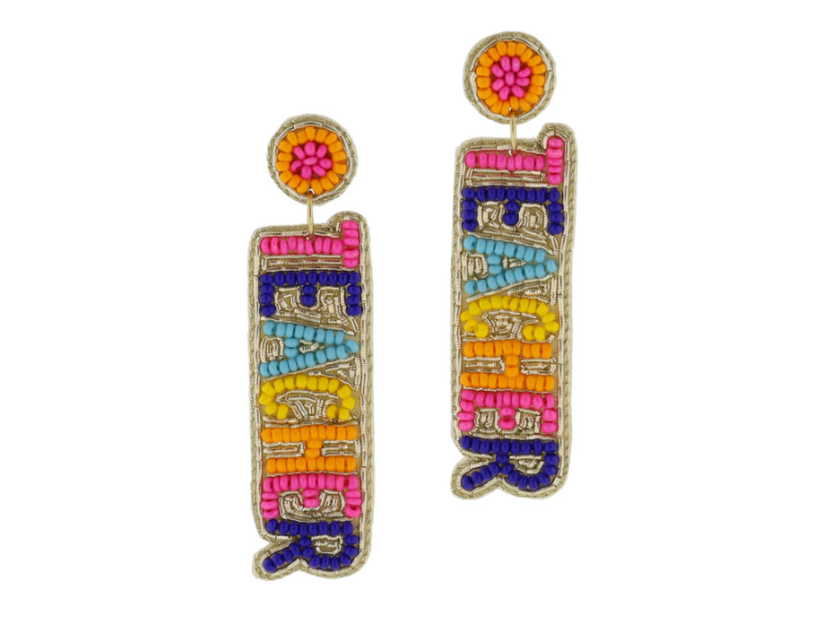 BEADED MULTI "TEACHER" EARRINGS