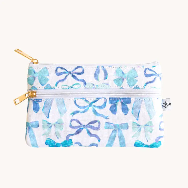 Blue Bows Pencil Pouch