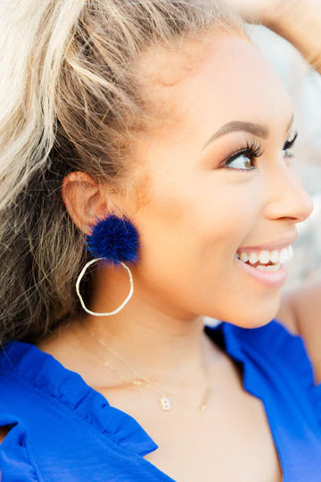 Royal Blue- Gameday Puff Top Hoops