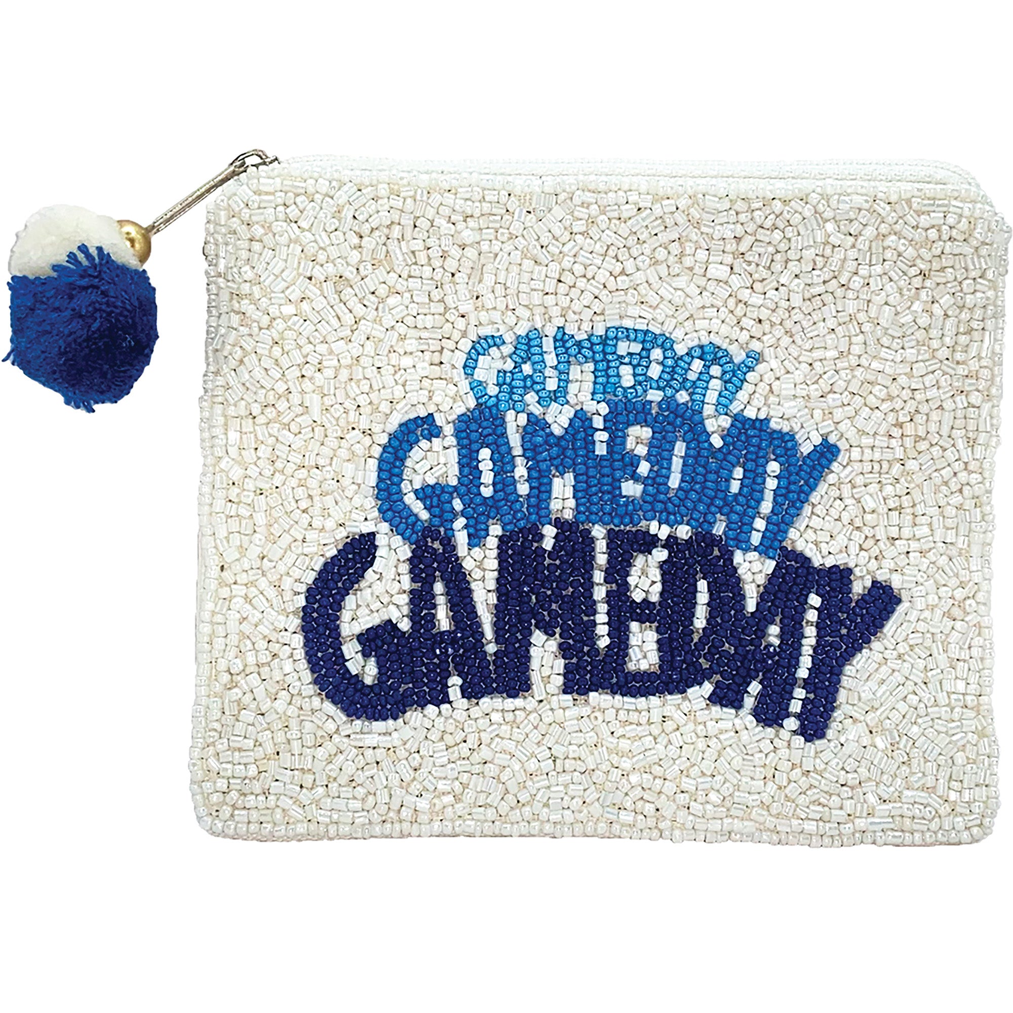 Game Day Shades of blue colors pouch- La Chic