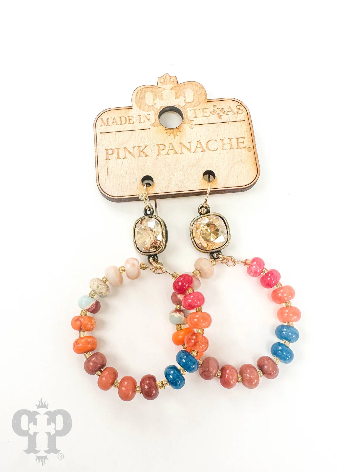 Bright MULTI-COLOR STONE EARRING