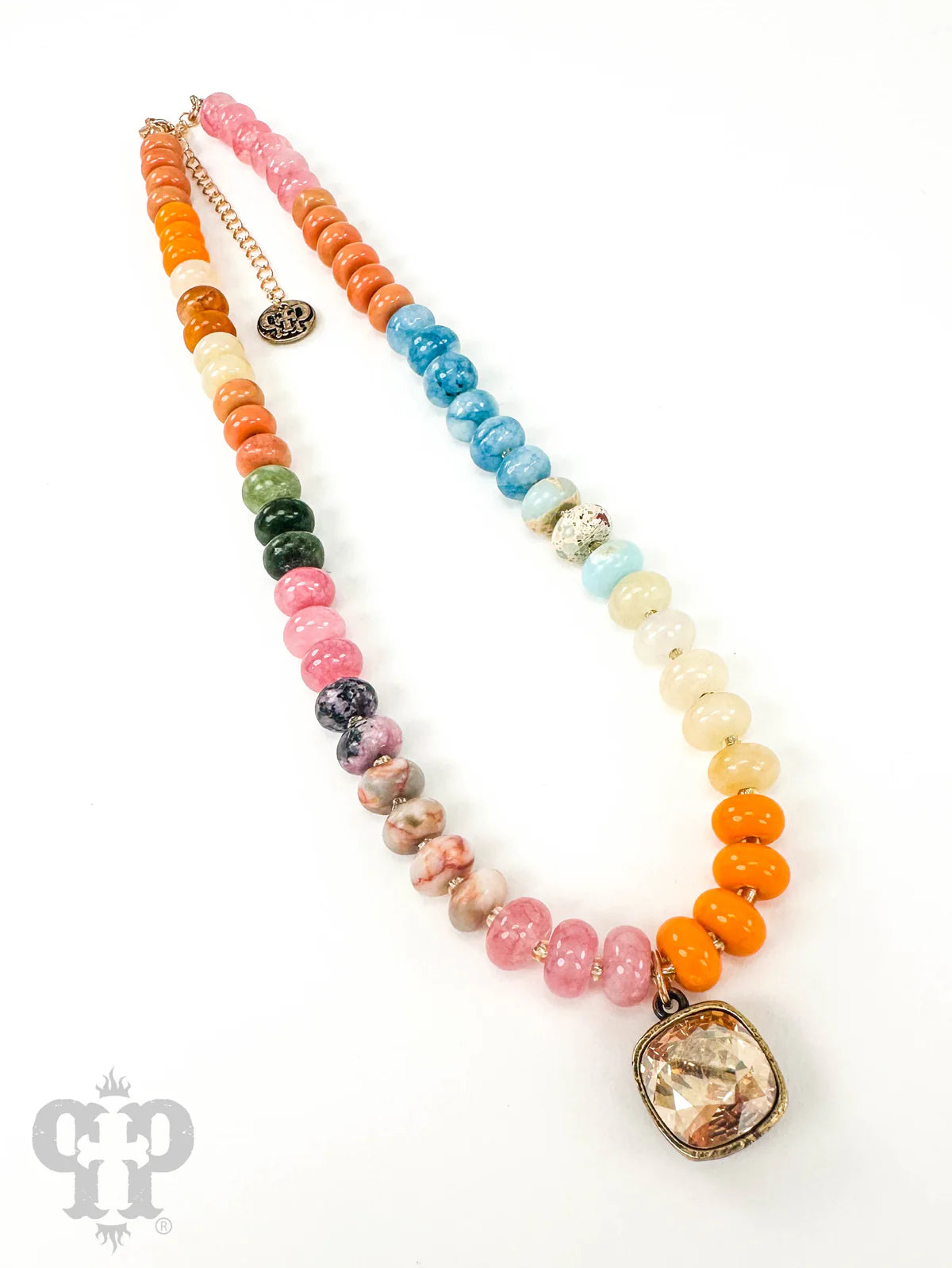 Bright MULTI-COLOR STONE NECKLACE