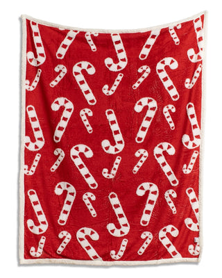 Candy Cane Throw Red/White 50x60