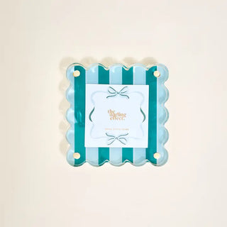 Little Moments Acrylic Picture Frame–Sicily Stripes Teal