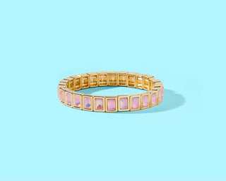 PINK LOVE Enamel Stretch Bracelet
