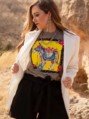 Callie Ann Stelter Hand Painted Burro Tee