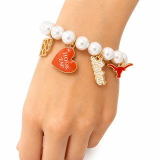 Texas Pearl Charm Bracelet
