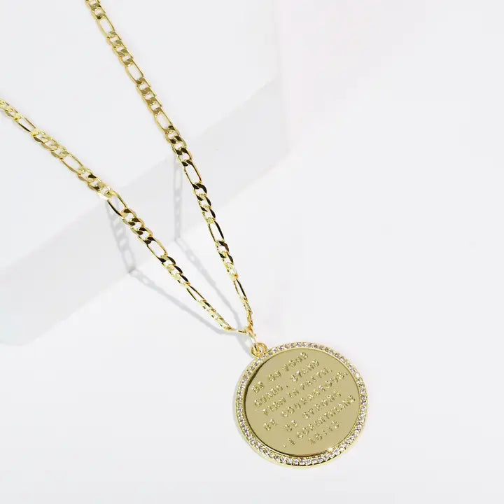 1 Corinthians 16:13 Gold Necklace